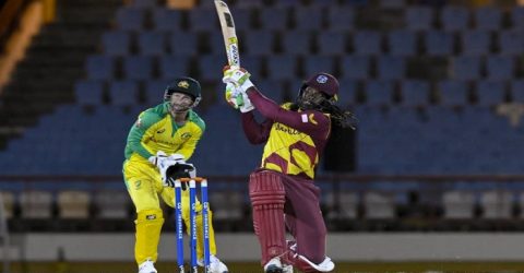 Gayle’s half-century paces West Indies past Australia