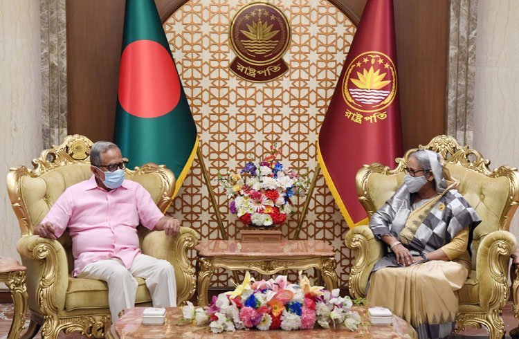 Sheikh Hasina with AL delegation starts Presidential talks over EC formation