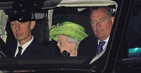Queen Elizabeth II attends christenings following health fears
