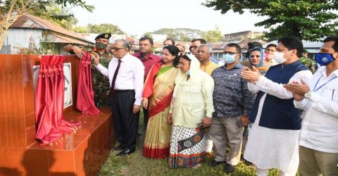 President inaugurates school buildings at Mithamain