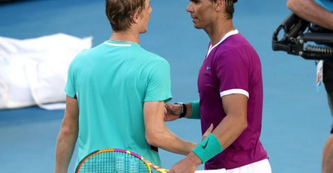Ailing Nadal survives Shapovalov thriller to reach semis