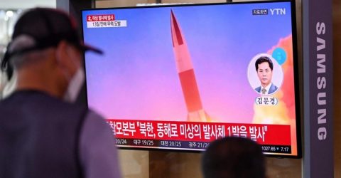 North Korea fires ‘suspected ballistic missile’