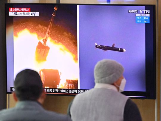 North Korea fires two suspected cruise missiles, Seoul says