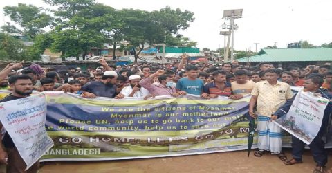 Rohingyas rally in Cox’s Bazar demands return home in Myanmar