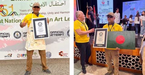 Bangladeshi Mahfuzur Rahman became part of the Guinness record in Dubai