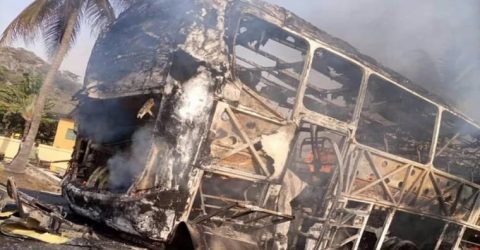 Bus and truck crash kills 22 in Benin