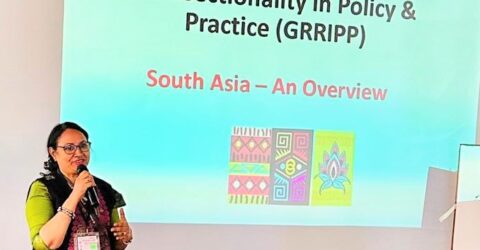 Prof. Mahbuba Nasreen presenting paper  on the nine projects & other activities of GRRIPP in South Asia