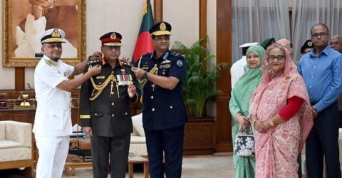 Army Chief adorned with General rank badge